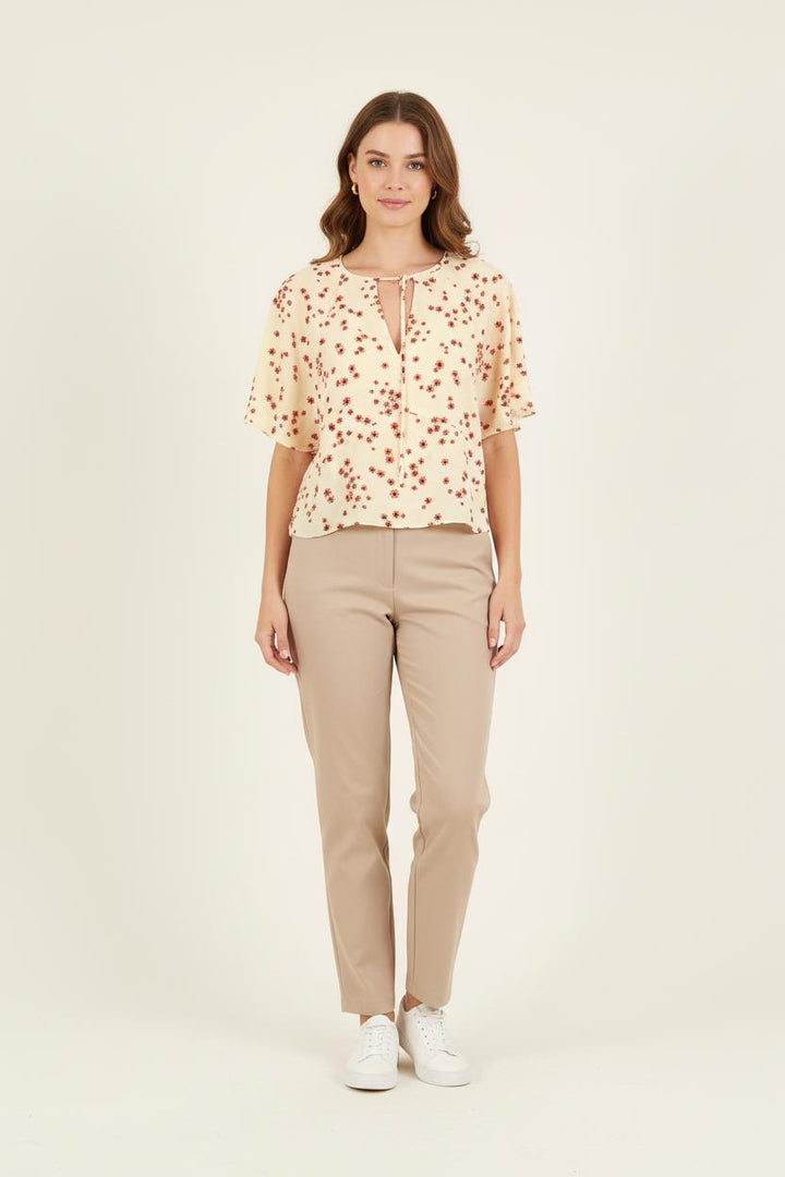 Blouse Crème et Rouge - Taille M/38 de la marque Bimba y Lola | PARAD73098 - Vendu par Paradigme - Image 1