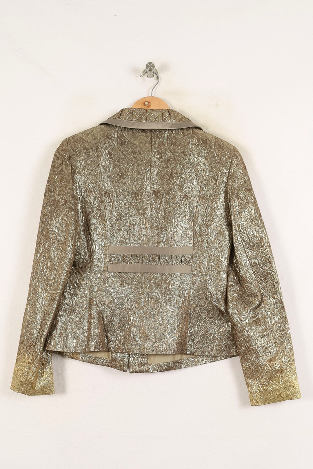 Veste Blazer Dorée - Taille M/38 de la marque Derhy | PARAD73102 - Vendu par Paradigme - Image 4