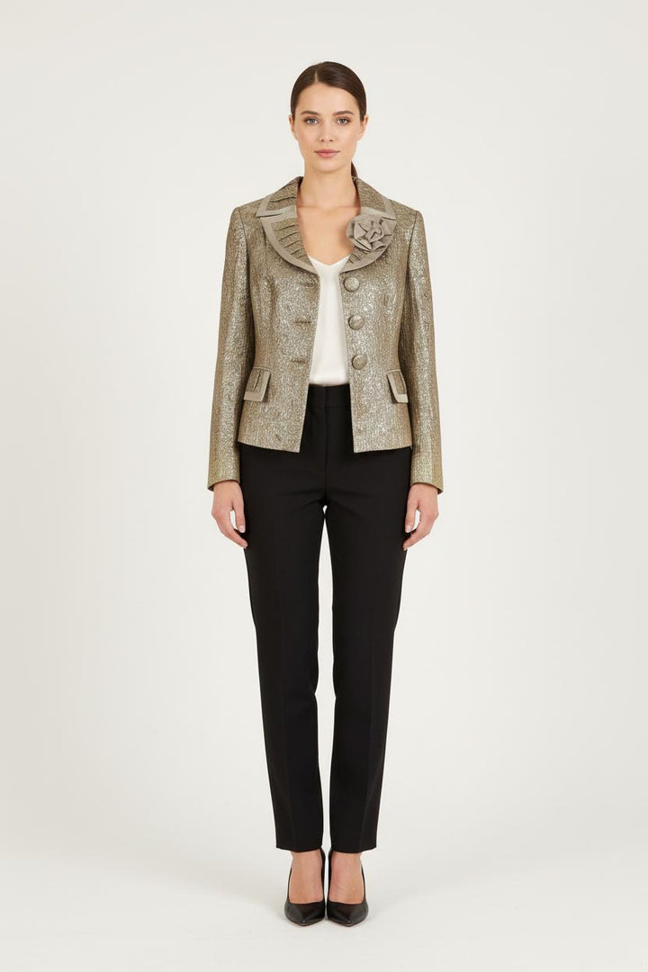 Veste Blazer Dorée - Taille M/38 de la marque Derhy | PARAD73102 - Vendu par Paradigme - Image 1