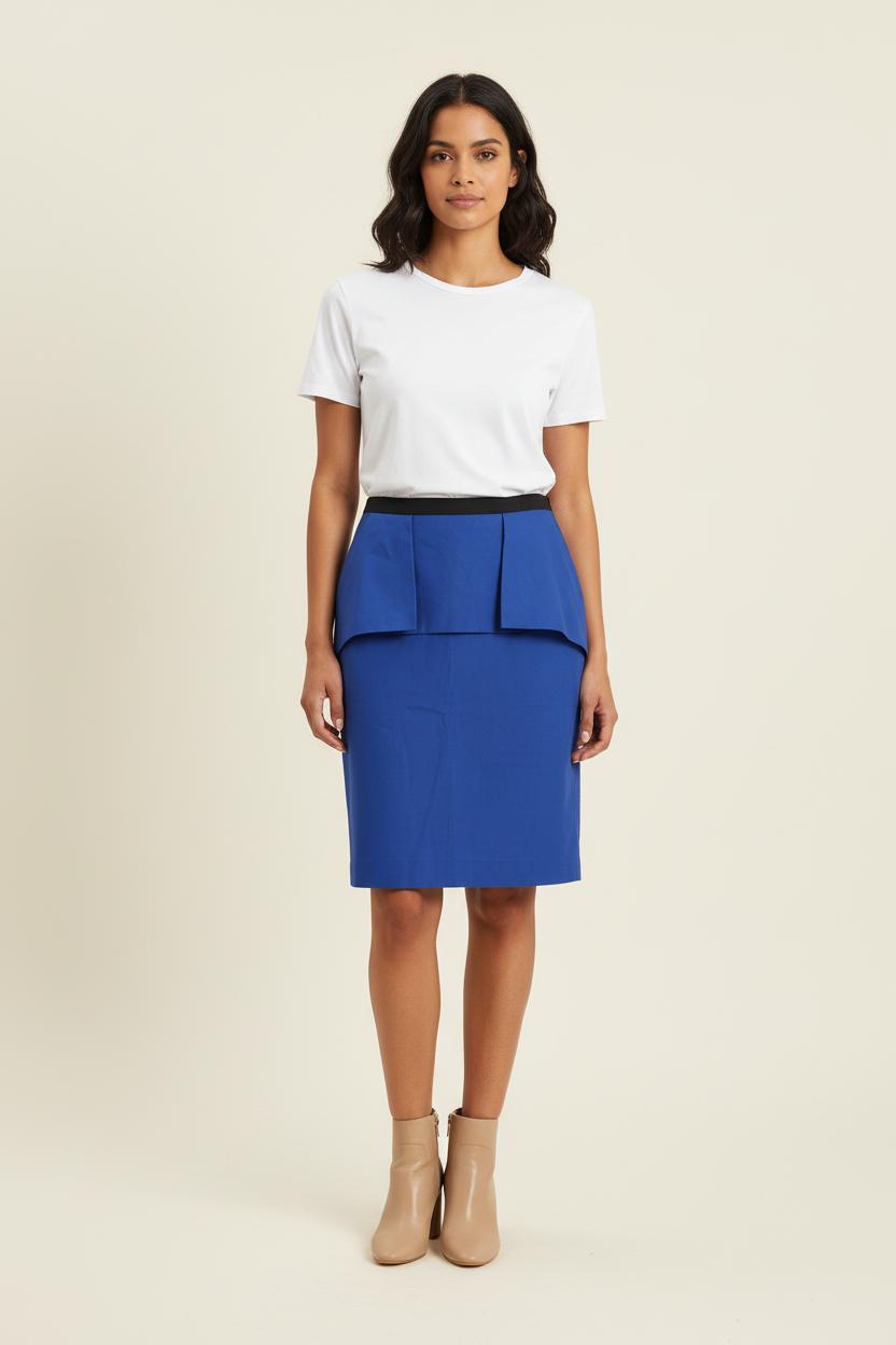 Jupe Droite Bleue - Taille XS/34 de la marque Comptoir des Cotonniers | PARAD73114 - Vendu par Paradigme - Image 1