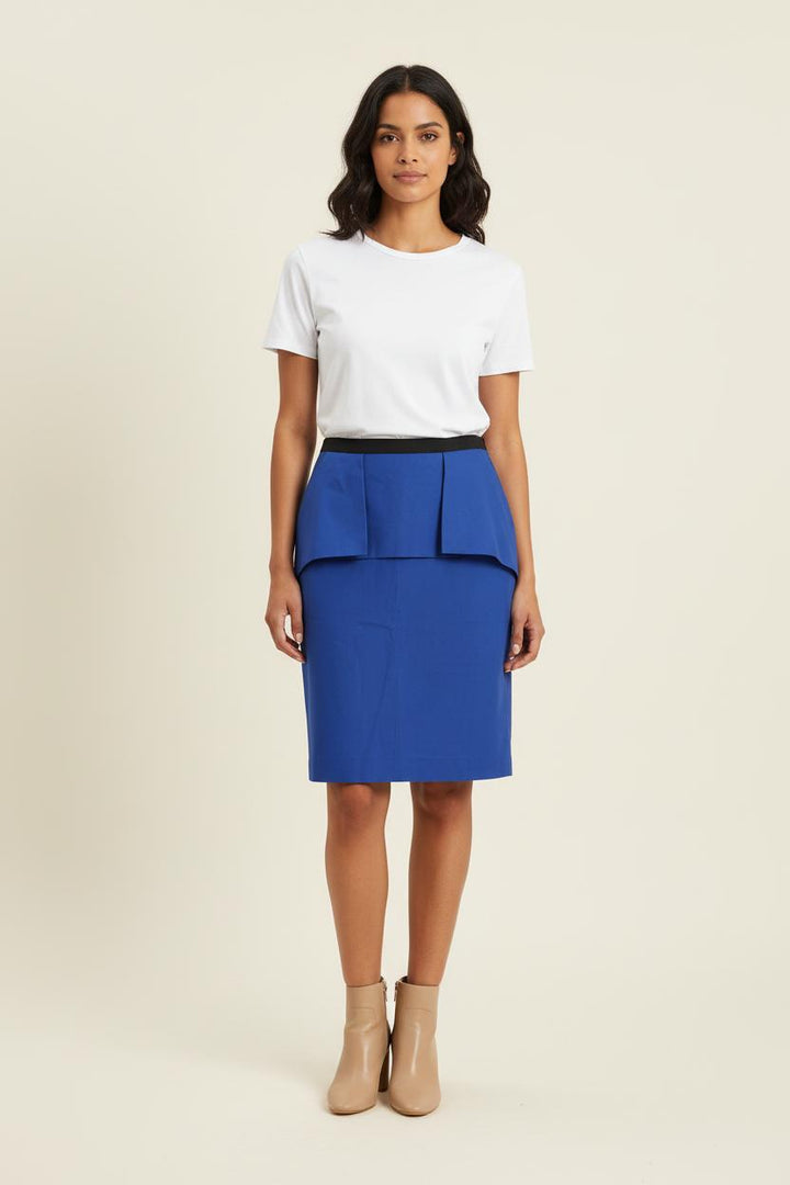 Jupe Droite Bleue - Taille XS/34 de la marque Comptoir des Cotonniers | PARAD73114 - Vendu par Paradigme - Image 1
