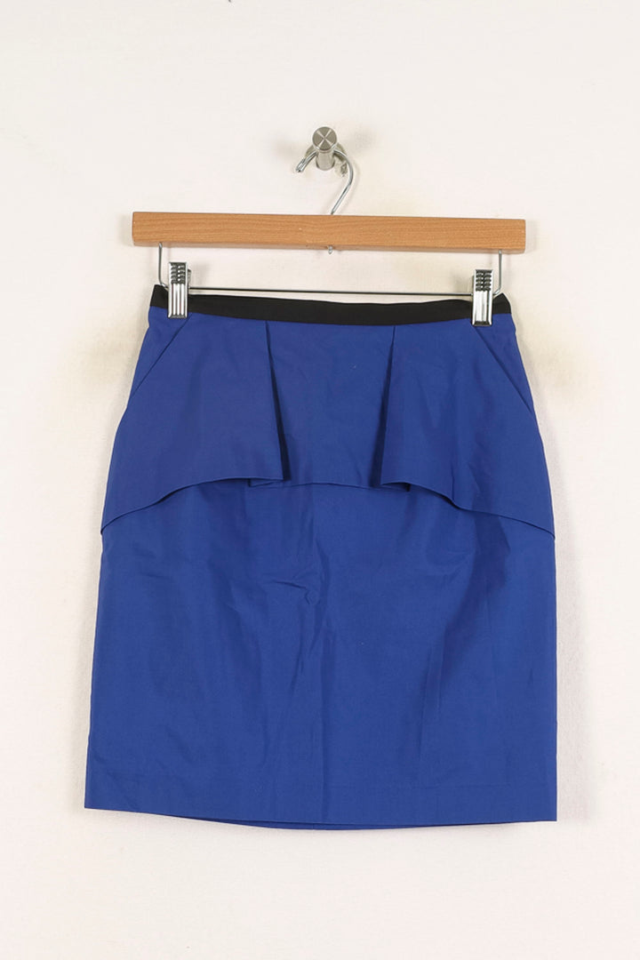 Jupe Droite Bleue - Taille XS/34 de la marque Comptoir des Cotonniers | PARAD73114 - Vendu par Paradigme - Image 2