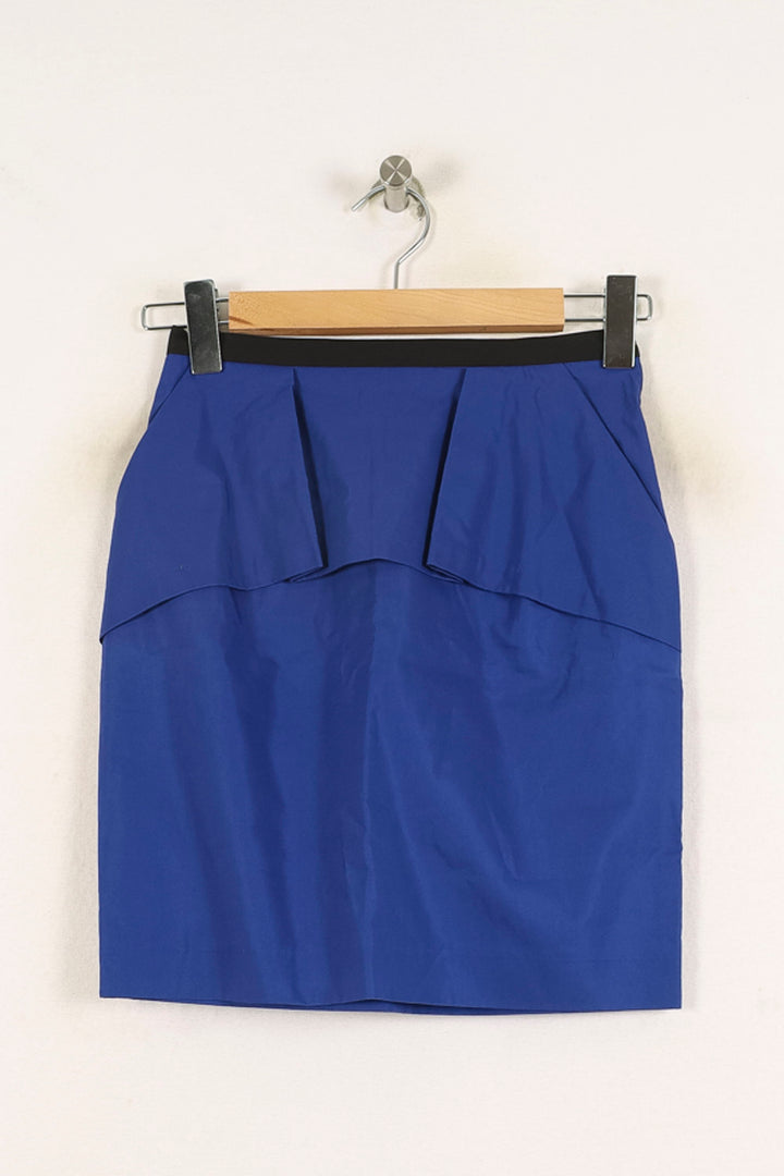 Jupe Droite Bleue - Taille XS/34 de la marque Comptoir des Cotonniers | PARAD73115 - Vendu par Paradigme - Image 2