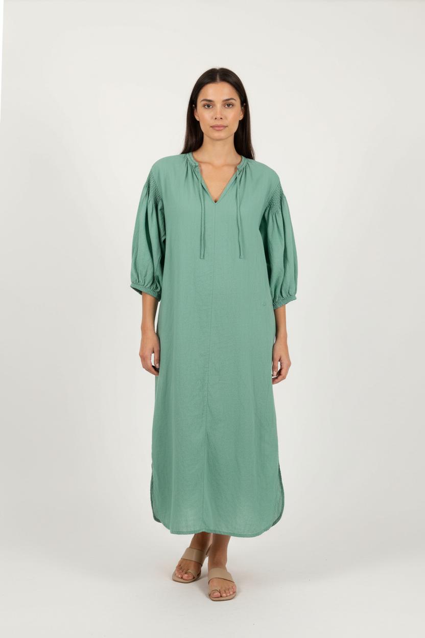 Robe Longue Verte - Taille M/38 de la marque Léon & Harper | PARAD73125 - Vendu par Paradigme - Image 1