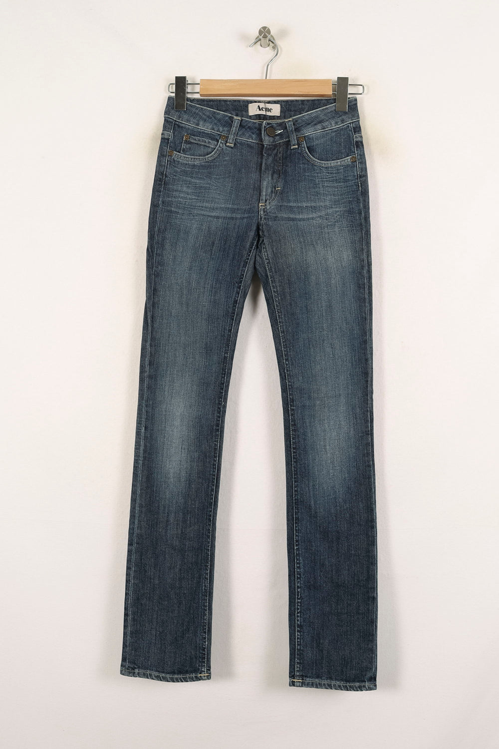 Jean Droit Bleu - Taille XS/34 de la marque Acne Studios | PARAD73129 - Vendu par Paradigme - Image 2
