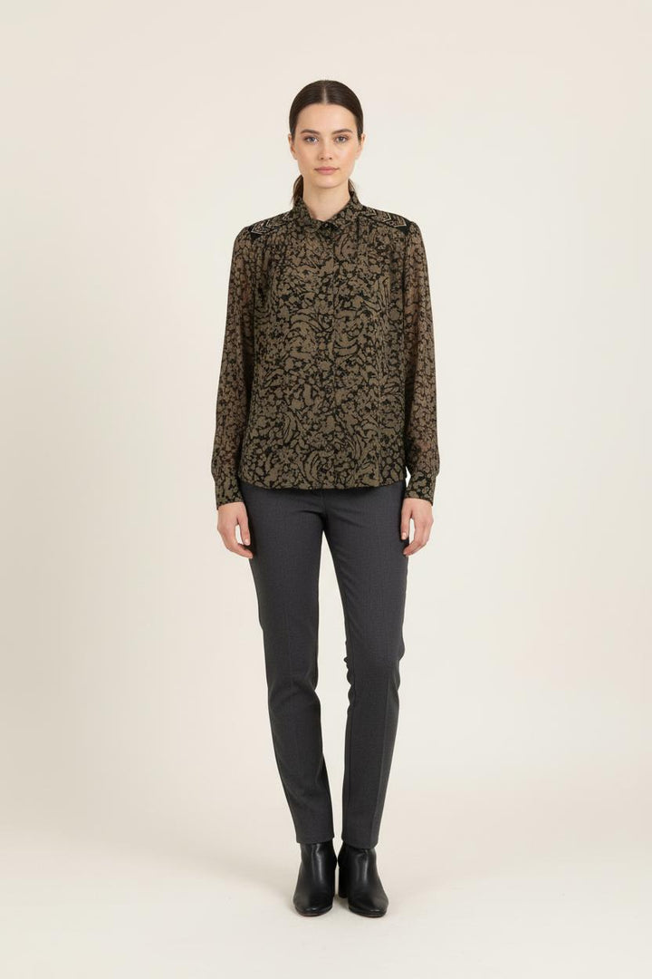 Chemise Verte et Noire - Taille M/38 de la marque IKKS | PARAD73139 - Vendu par Paradigme - Image 1
