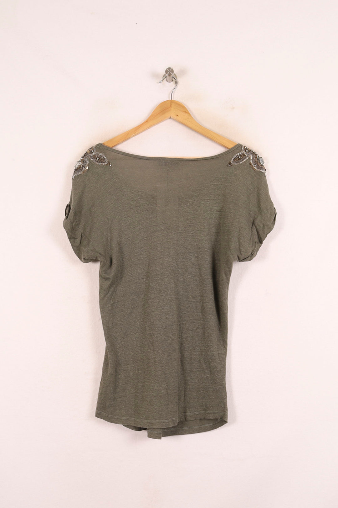 Tee-shirt Vert - Taille S/36 de la marque Sandro | PARAD73141 - Vendu par Paradigme - Image 4