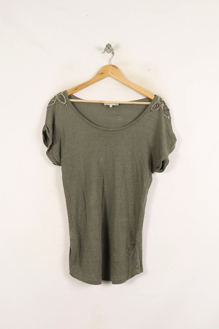 Tee-shirt Vert - Taille S/36 de la marque Sandro | PARAD73141 - Vendu par Paradigme - Image 2