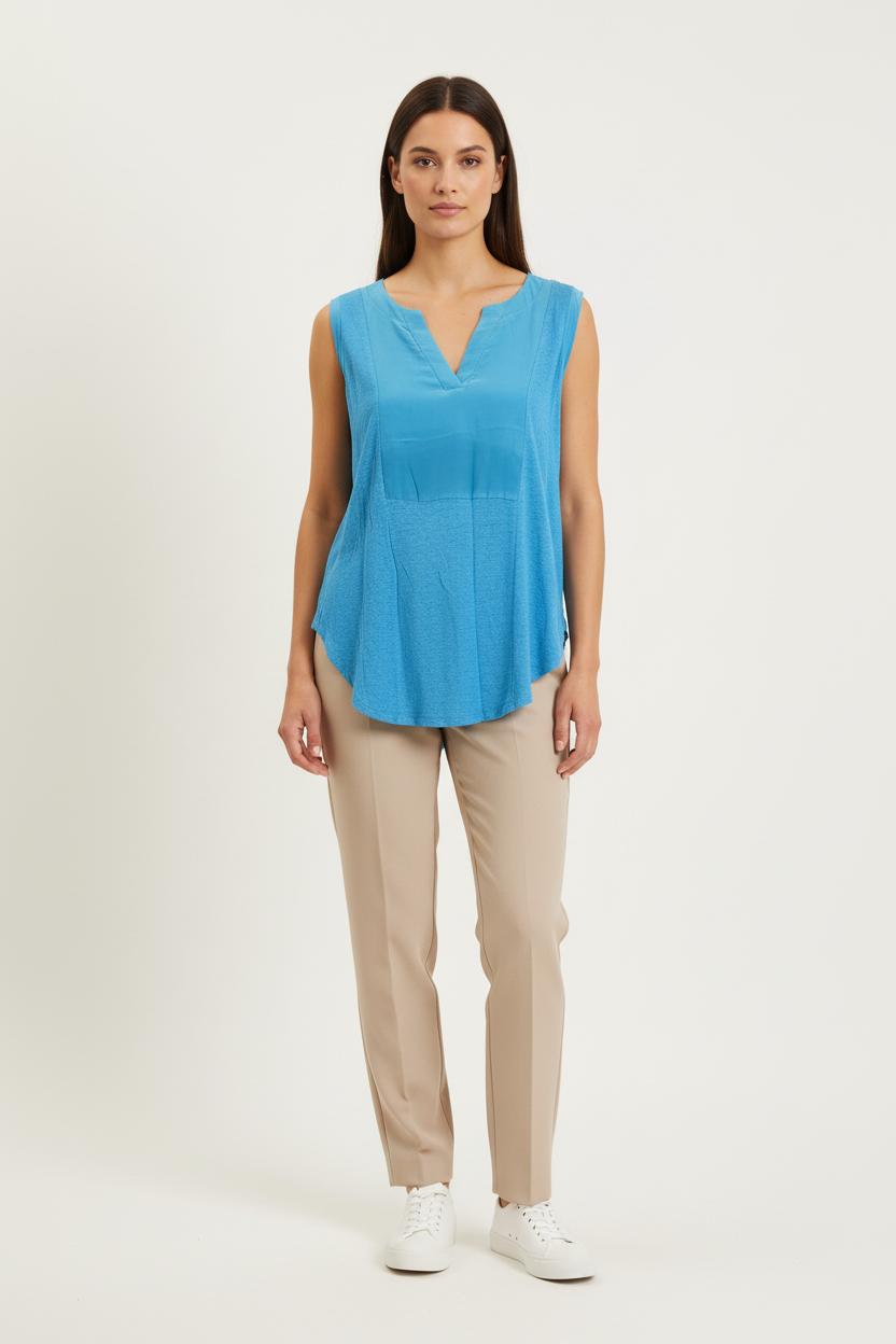 Blouse Sans Manches Bleue - Taille S/36 de la marque Sandro | PARAD73142 - Vendu par Paradigme - Image 1