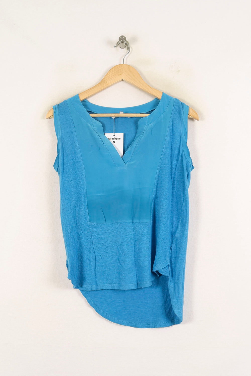 Blouse Sans Manches Bleue - Taille S/36 de la marque Sandro | PARAD73142 - Vendu par Paradigme - Image 2