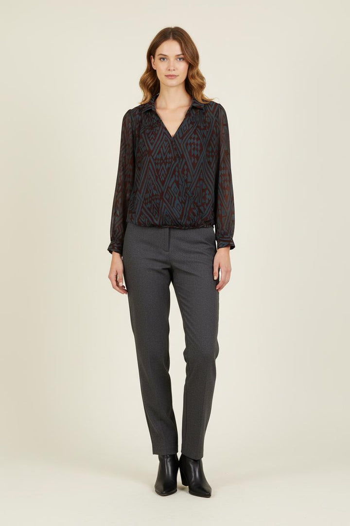 Blouse Bleue et Bordeaux - Taille S/36 de la marque ba&sh | PARAD73155 - Vendu par Paradigme - Image 1
