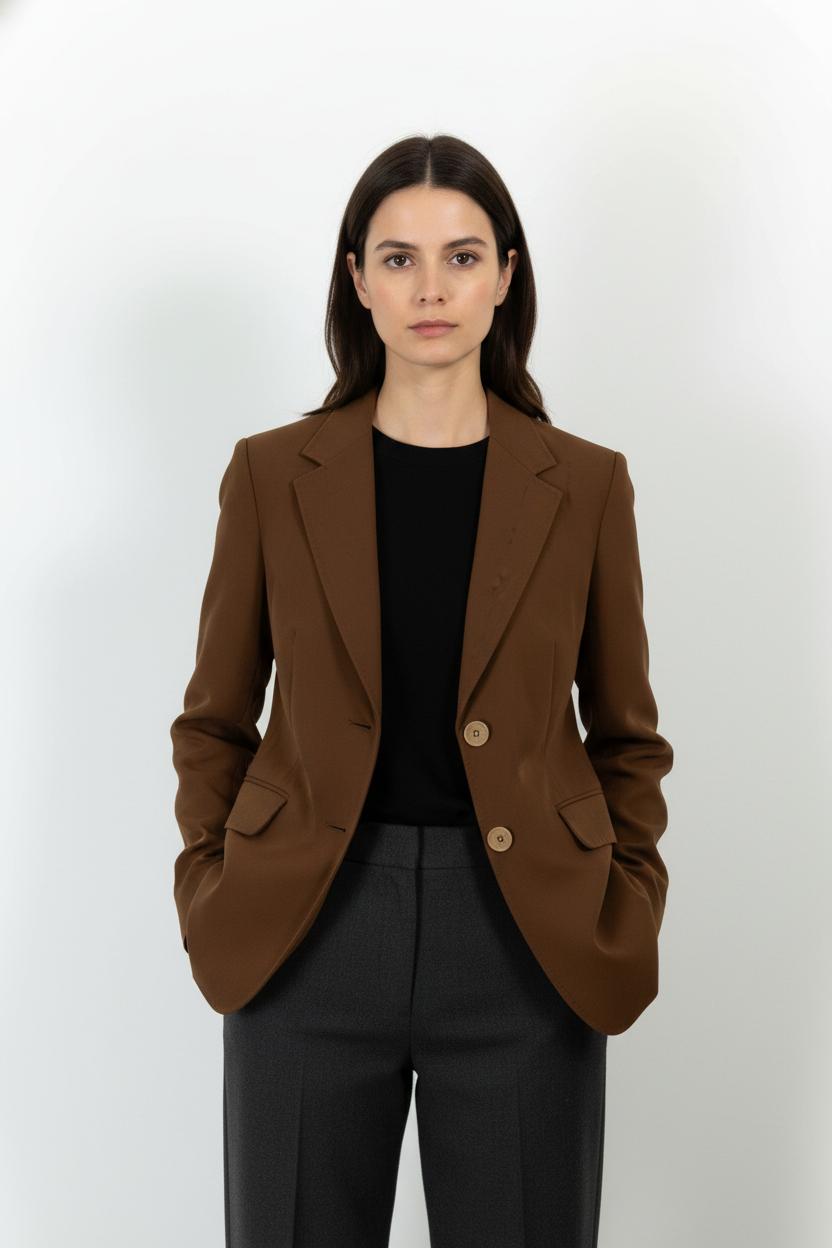 Blazer Marron - Taille S/36 de la marque Max Mara | PARAD73160 - Vendu par Paradigme - Image 1
