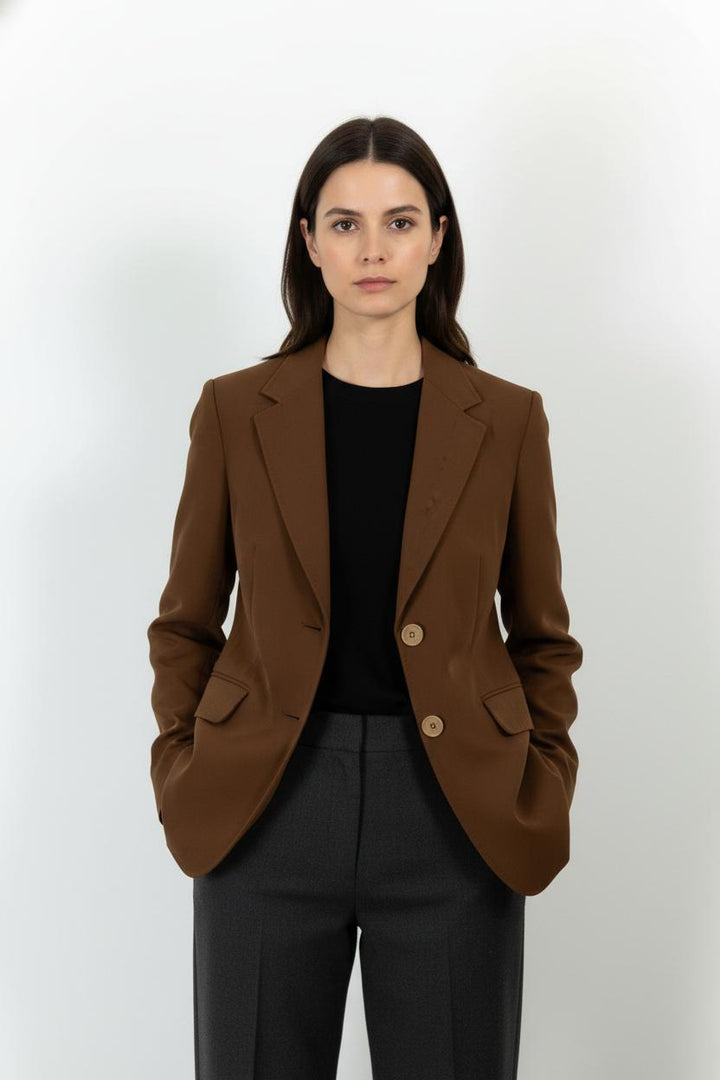 Blazer Marron - Taille S/36 de la marque Max Mara | PARAD73160 - Vendu par Paradigme - Image 1