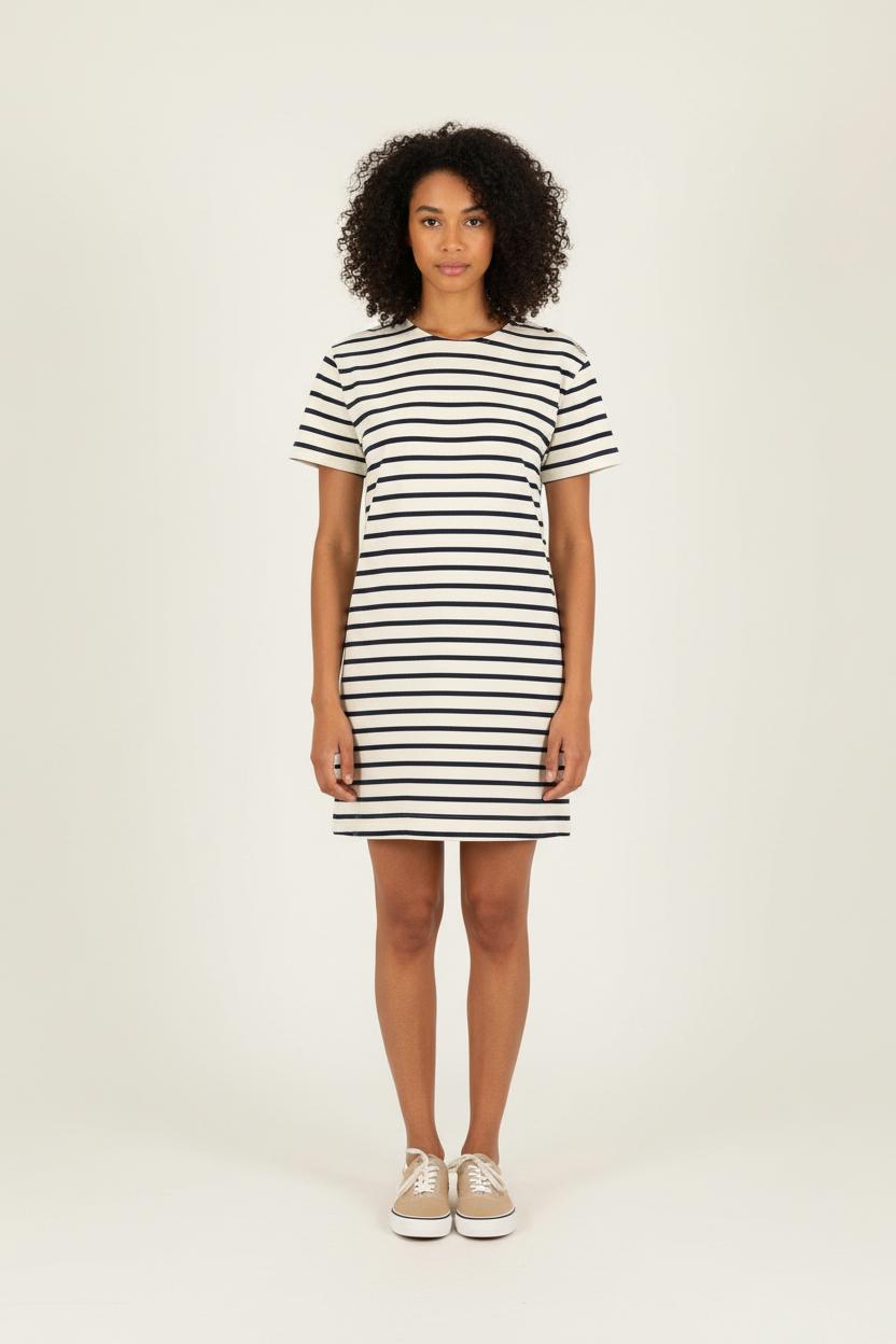 Robe Courte Blanche et Noire - Taille L/40 de la marque Sézane | PARAD73173 - Vendu par Paradigme - Image 1