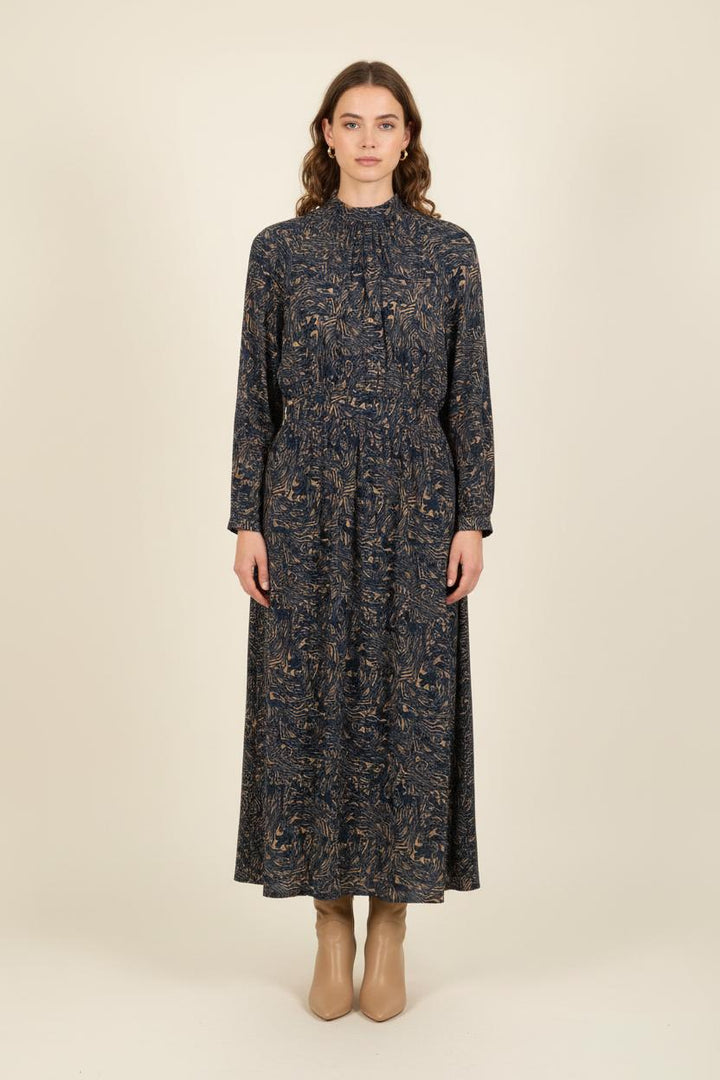 Robe Longue Bleu Marine et Beige - Taille XS/34 de la marque IKKS | PARAD73181 - Vendu par Paradigme - Image 1
