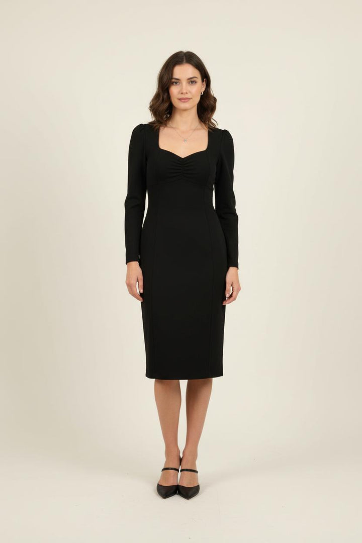 Robe Midi Noire - Taille XS/34 de la marque IKKS | PARAD73182 - Vendu par Paradigme - Image 1