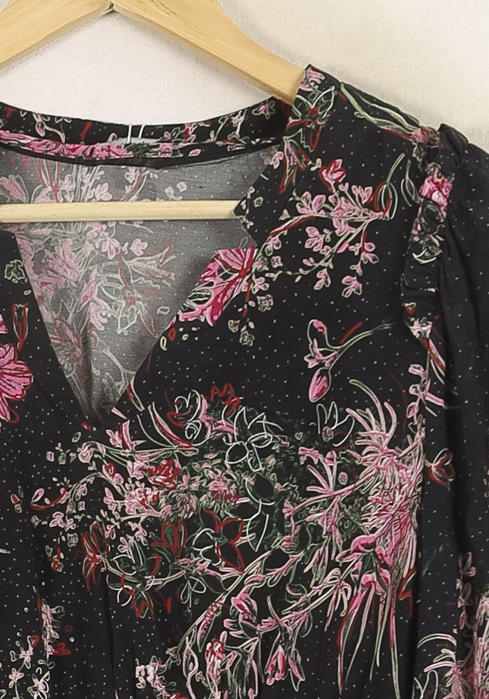 Robe Courte Noire et Rose - Taille M/38 de la marque One Step | PARAD73199 - Vendu par Paradigme - Image 3