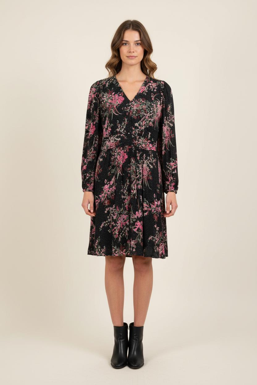 Robe Courte Noire et Rose - Taille M/38 de la marque One Step | PARAD73199 - Vendu par Paradigme - Image 1