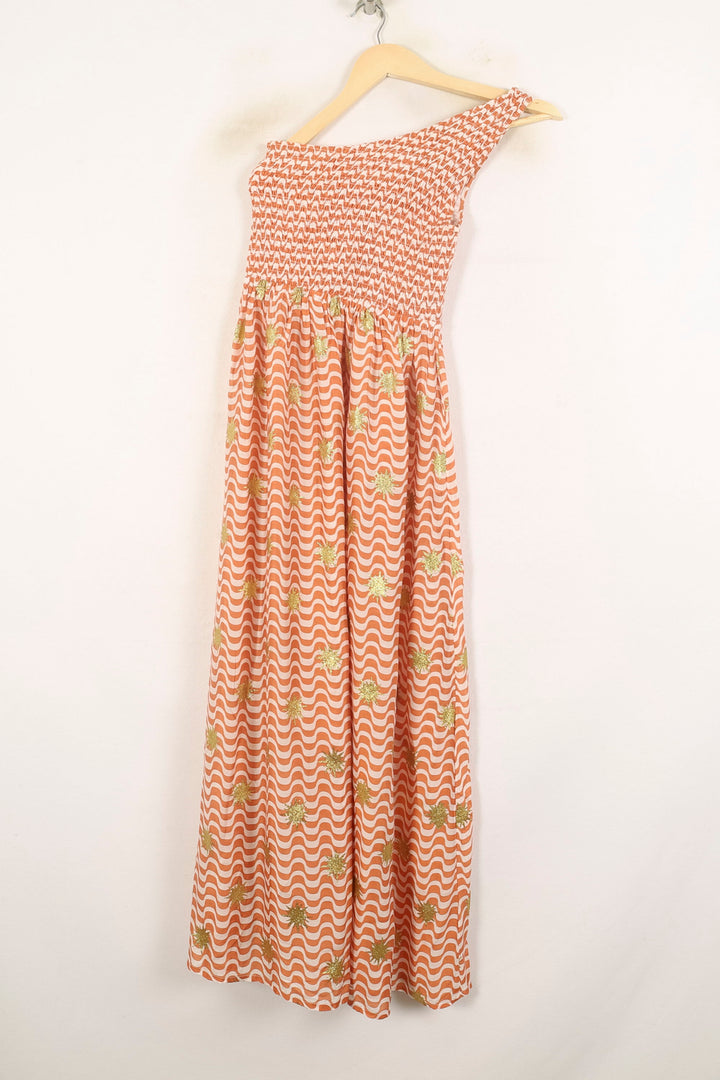 Robe Longue Marron et Blanche - Taille XS/34 de la marque Sundress | PARAD73225 - Vendu par Paradigme - Image 4