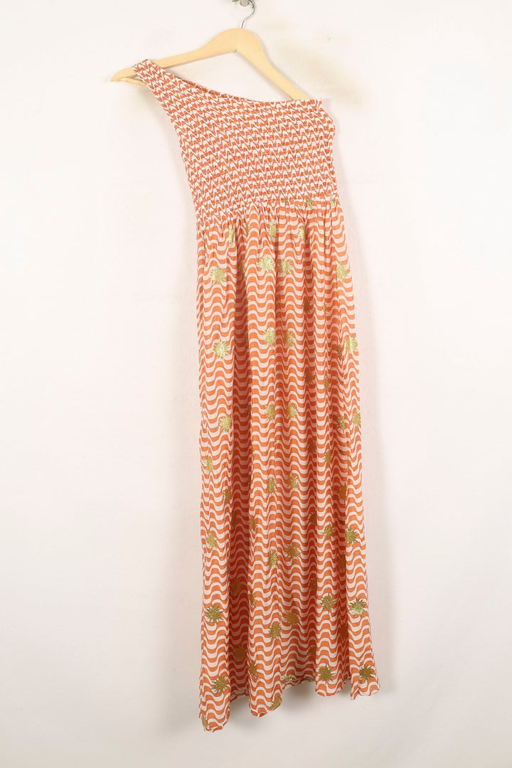 Robe Longue Marron et Blanche - Taille XS/34 de la marque Sundress | PARAD73225 - Vendu par Paradigme - Image 2