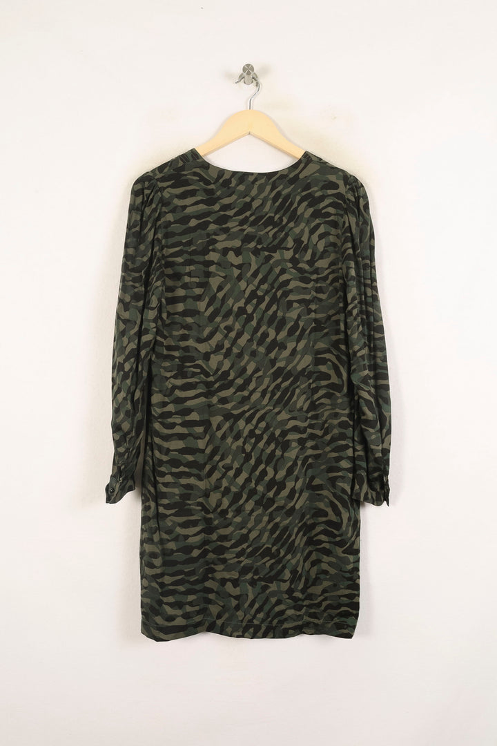 Robe Imprimée Verte et Noire - Taille S/36 de la marque IKKS | PARAD73228 - Vendu par Paradigme - Image 4
