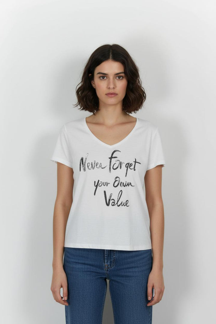 Tee-shirt Blanc - Taille XS/34 de la marque IKKS | PARAD73229 - Vendu par Paradigme - Image 1