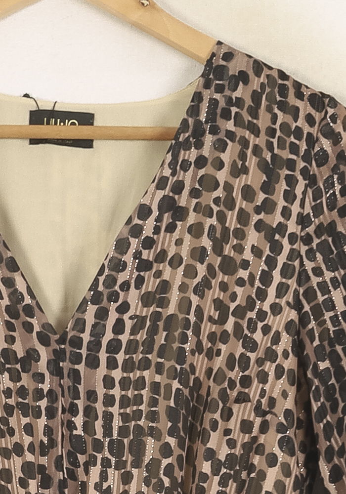Robe Courte Beige et Noire - Taille L/40 de la marque Liu Jo | PARAD73230 - Vendu par Paradigme - Image 3