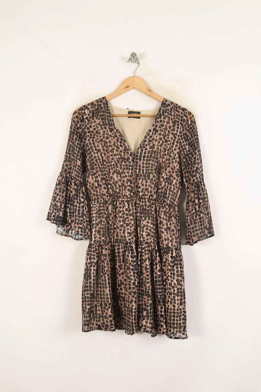 Robe Courte Beige et Noire - Taille L/40 de la marque Liu Jo | PARAD73230 - Vendu par Paradigme - Image 2