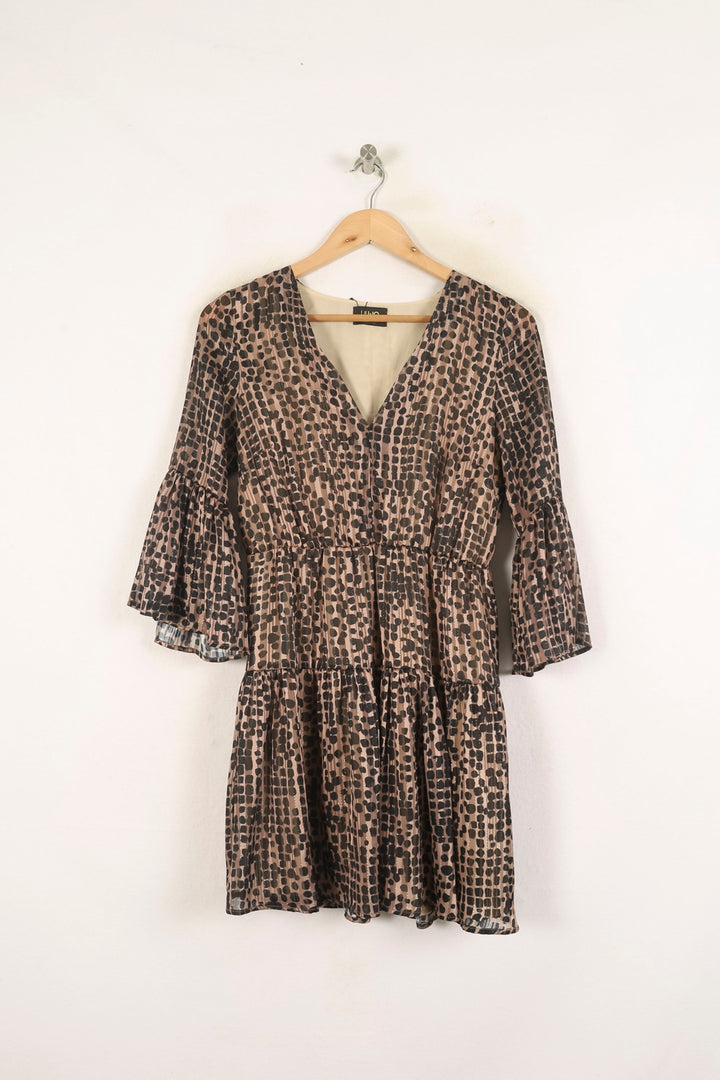 Robe Courte Beige et Noire - Taille L/40 de la marque Liu Jo | PARAD73230 - Vendu par Paradigme - Image 2