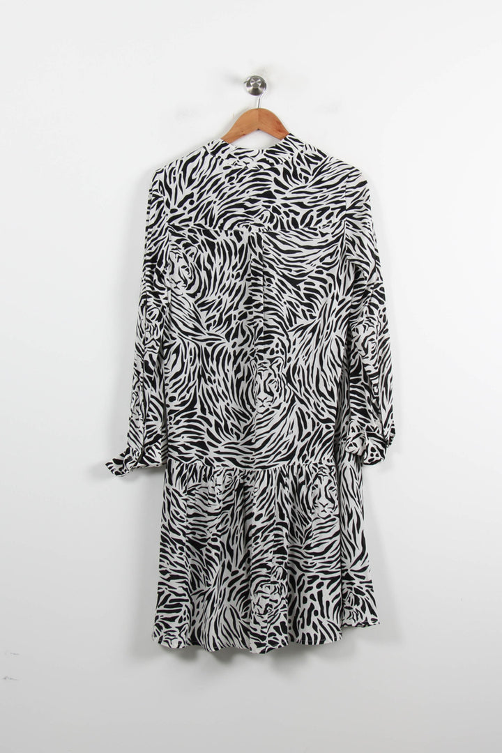 Robe Midi Noire et Blanche - Taille S/36 de la marque Caroll | PARAD73241 - Vendu par Paradigme - Image 4