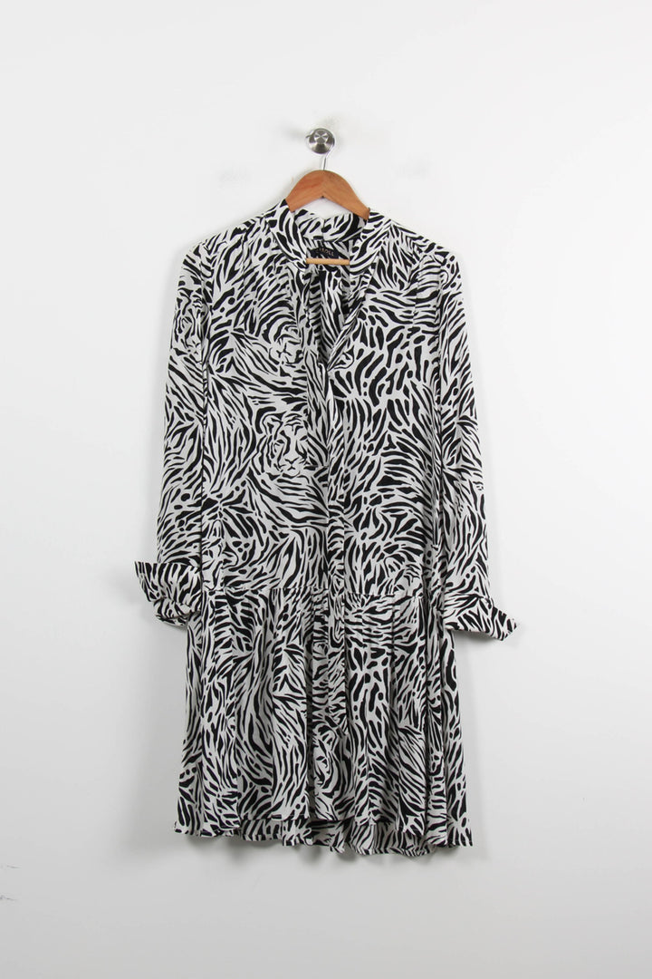 Robe Midi Noire et Blanche - Taille S/36 de la marque Caroll | PARAD73241 - Vendu par Paradigme - Image 2
