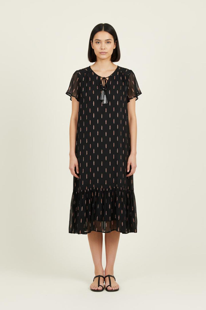 Robe Volantée Noire - Taille S/36 de la marque IKKS | PARAD73248 - Vendu par Paradigme - Image 1