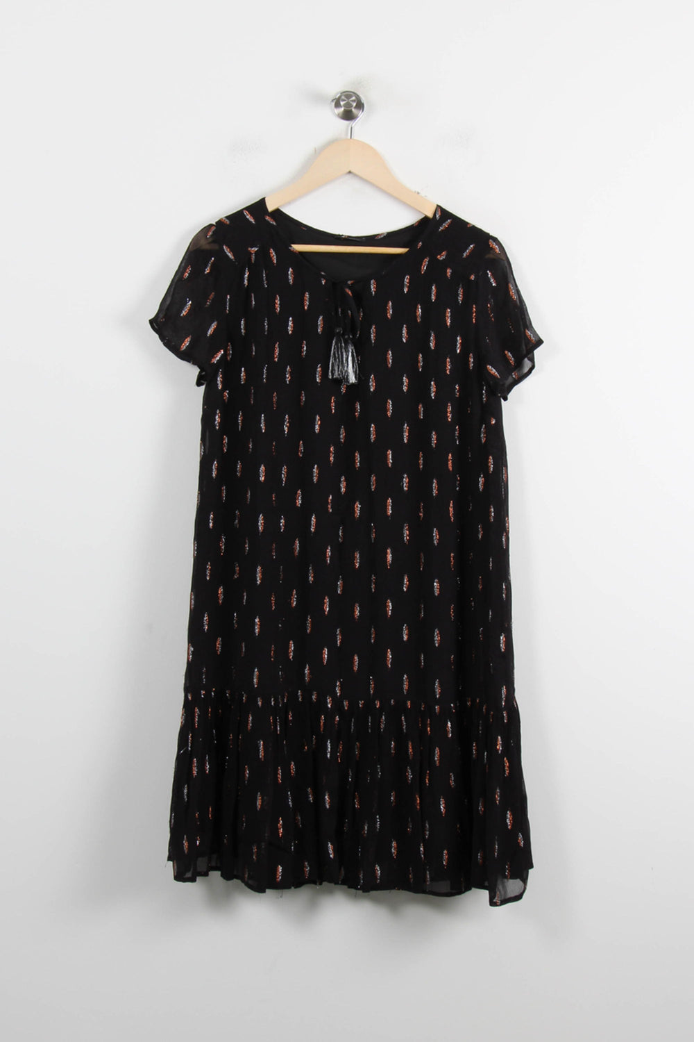 Robe Volantée Noire - Taille S/36 de la marque IKKS | PARAD73248 - Vendu par Paradigme - Image 2