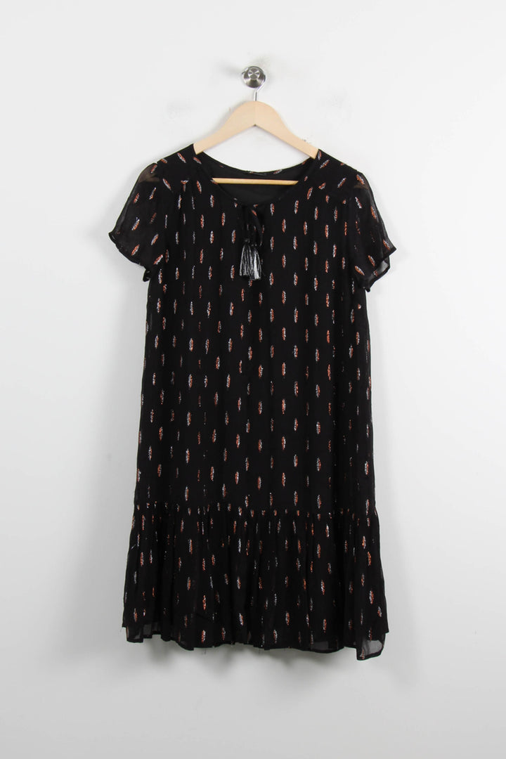 Robe Volantée Noire - Taille S/36 de la marque IKKS | PARAD73248 - Vendu par Paradigme - Image 2