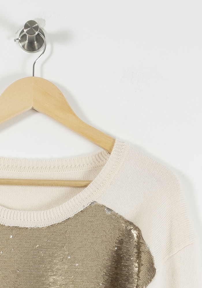 Sweat Beige et Doré - Taille S/36 de la marque Bérénice | PARAD73252 - Vendu par Paradigme - Image 3