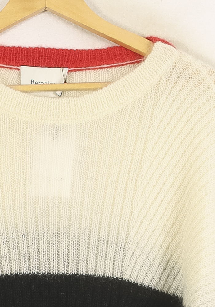 Pull Rayé Blanc et Noir - Taille S/36 de la marque Bérénice | PARAD73270 - Vendu par Paradigme - Image 3
