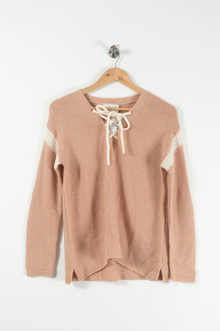Pull Rose et Blanc - Taille S/36 de la marque Bérénice | PARAD73271 - Vendu par Paradigme - Image 2