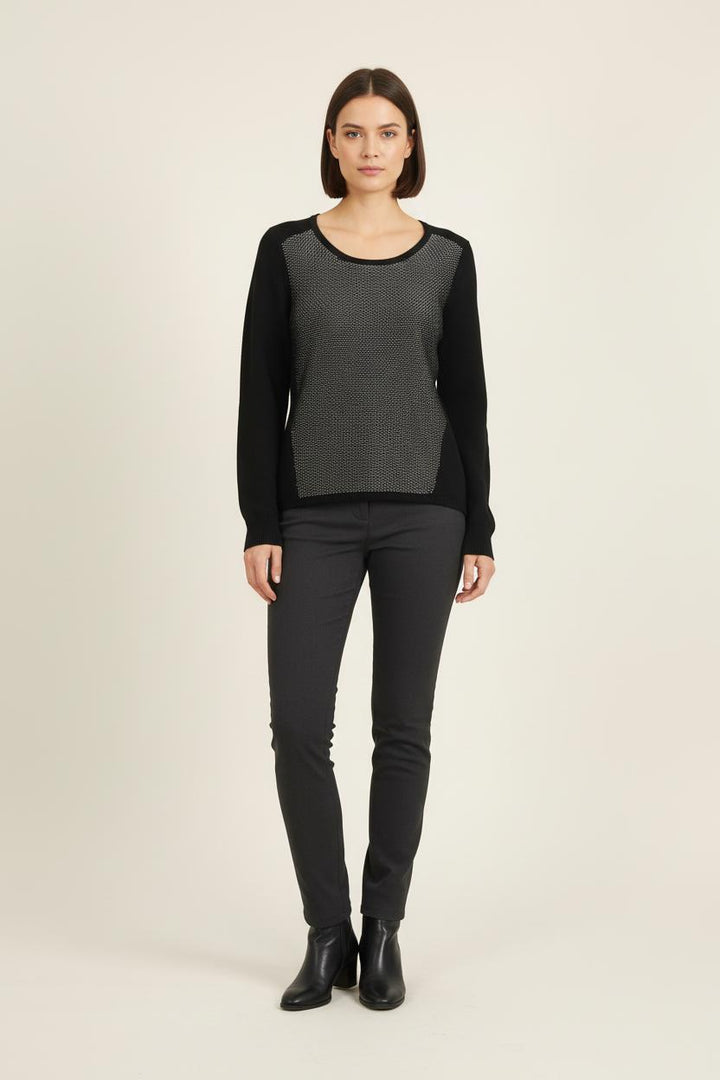 Pull Noir et Gris - Taille L/40 de la marque Bérénice | PARAD73273 - Vendu par Paradigme - Image 1