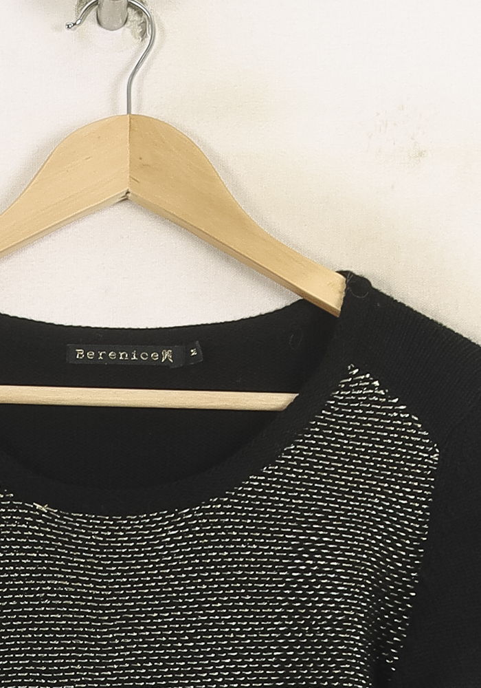 Pull Noir et Argenté - Taille M/38 de la marque Bérénice | PARAD73274 - Vendu par Paradigme - Image 3