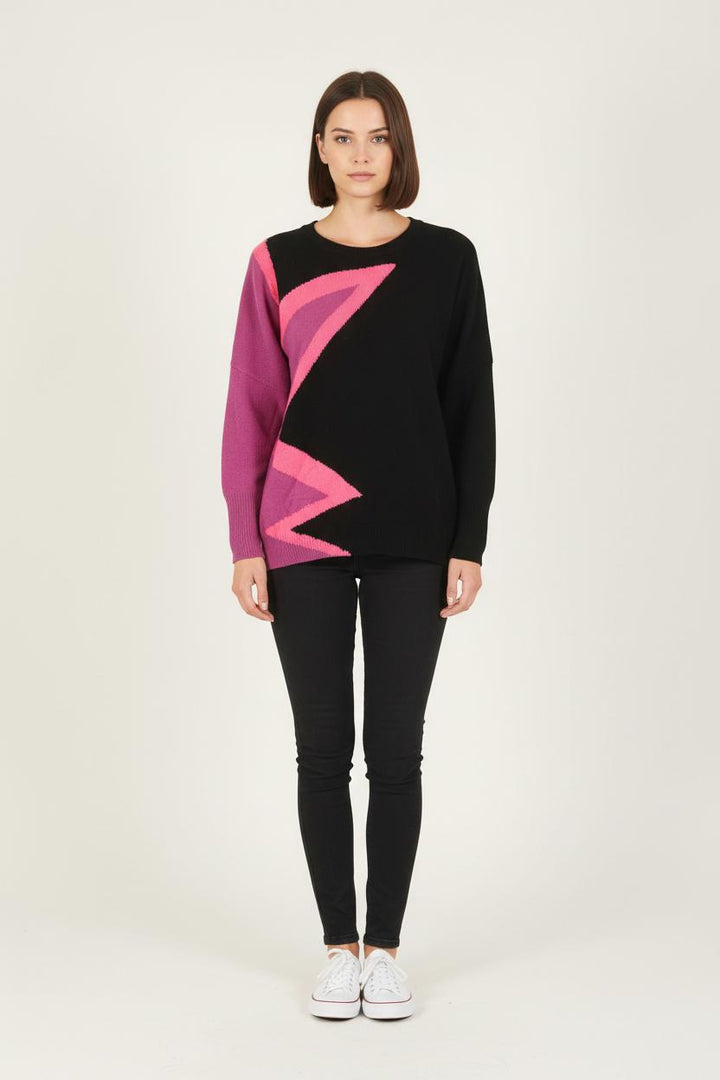 Pull Noir et Violet - Taille S/36 de la marque Bérénice | PARAD73278 - Vendu par Paradigme - Image 1