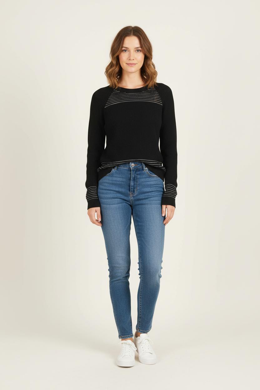 Pull Noir et Blanc - Taille S/36 de la marque Bérénice | PARAD73281 - Vendu par Paradigme - Image 1