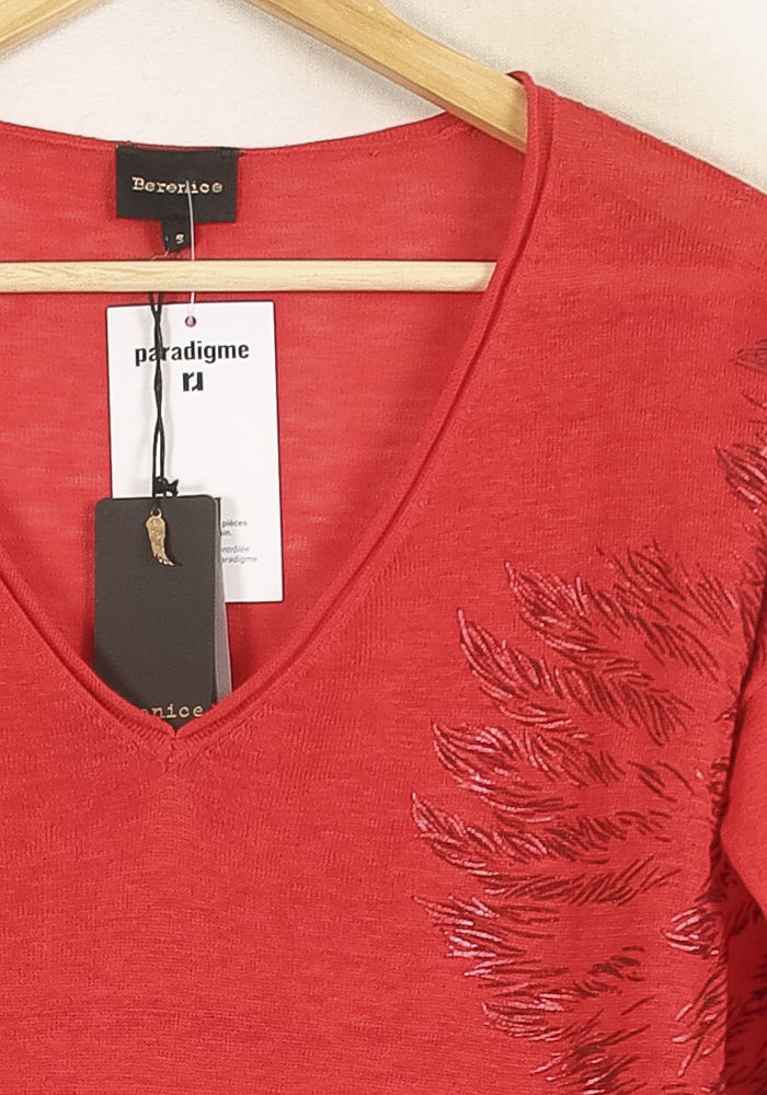 Pull Rouge - Taille S/36 de la marque Bérénice | PARAD73288 - Vendu par Paradigme - Image 3