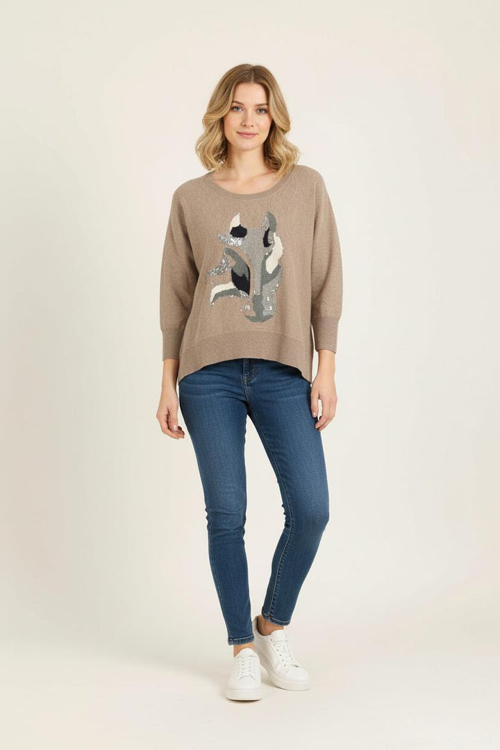 Pull Beige - Taille S/36 de la marque Bérénice | PARAD73292 - Vendu par Paradigme - Image 1