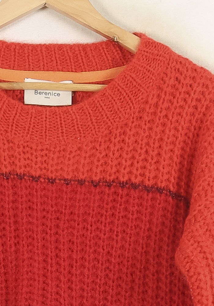Pull Rouge et Bordeaux - Taille S/36 de la marque Bérénice | PARAD73294 - Vendu par Paradigme - Image 3