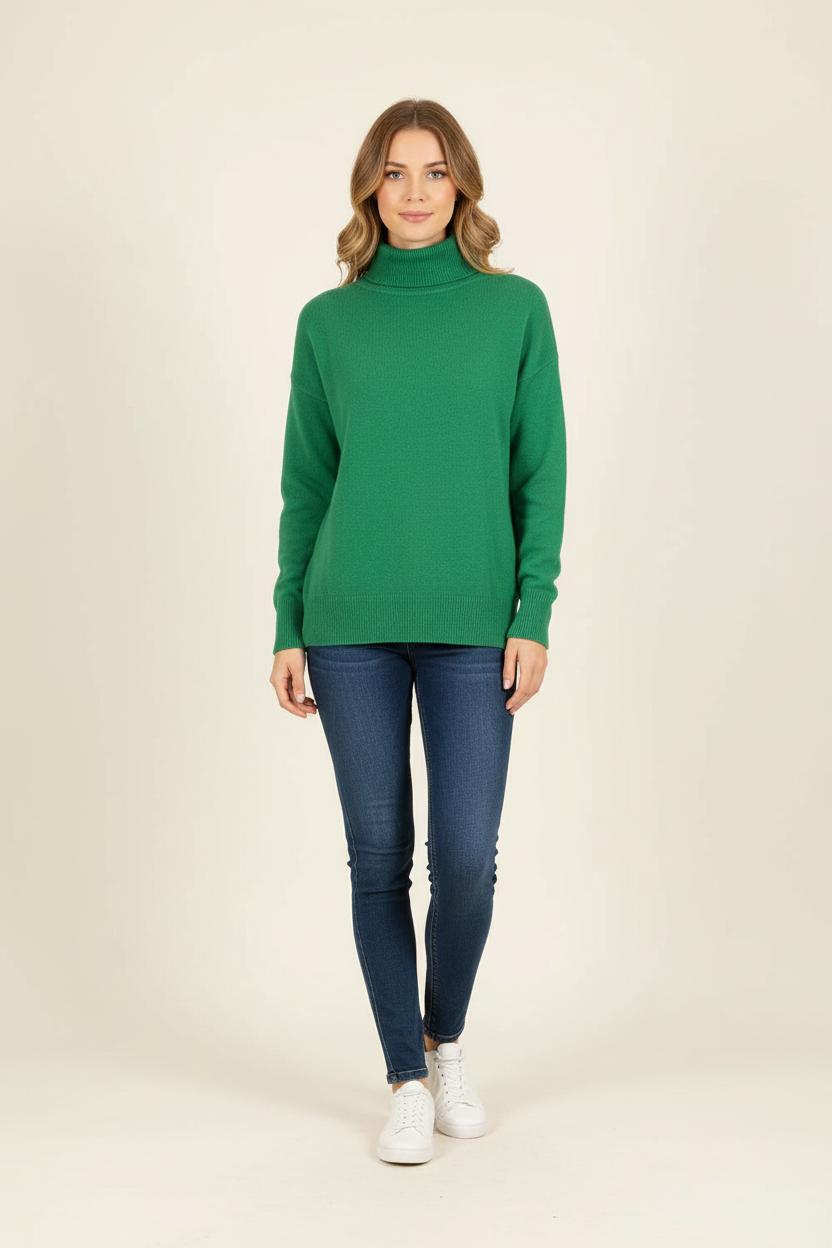 Pull Col Roulé Vert - Taille S/36 de la marque Bérénice | PARAD73297 - Vendu par Paradigme - Image 1