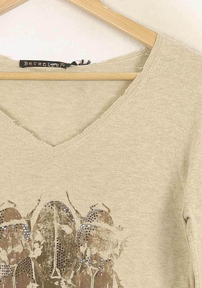 Pull Beige - Taille S/36 de la marque Bérénice | PARAD73301 - Vendu par Paradigme - Image 3