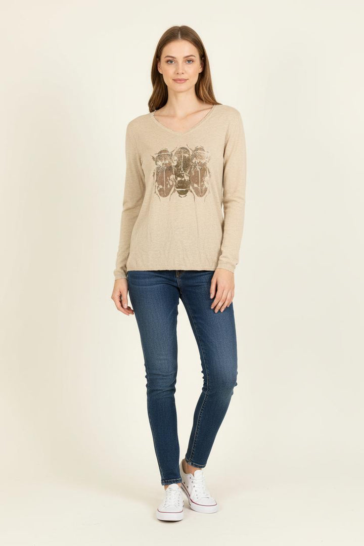 Pull Beige - Taille S/36 de la marque Bérénice | PARAD73301 - Vendu par Paradigme - Image 1