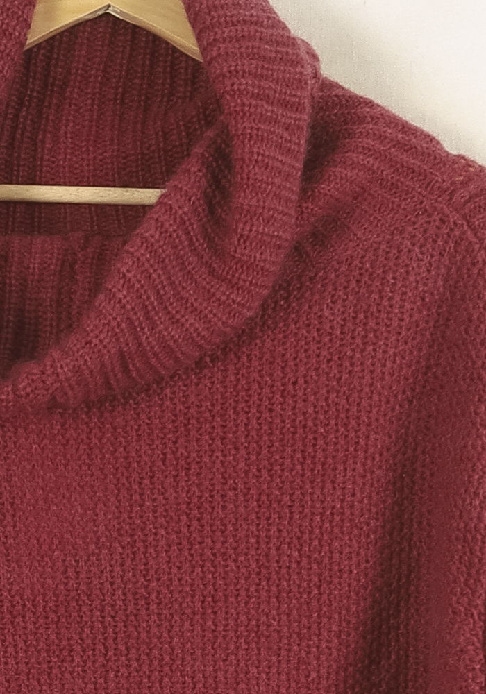 Pull Col Roulé Bordeaux - Taille S/36 de la marque Bérénice | PARAD73302 - Vendu par Paradigme - Image 3