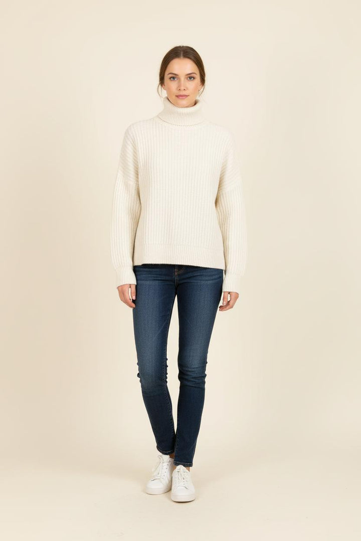 Pull Col Roulé Blanc - Taille S/36 de la marque Bérénice | PARAD73304 - Vendu par Paradigme - Image 1