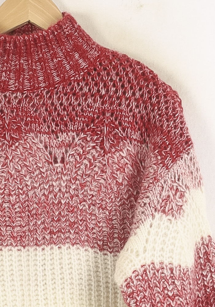 Pull Rouge et Blanc - Taille S/36 de la marque Bérénice | PARAD73305 - Vendu par Paradigme - Image 3